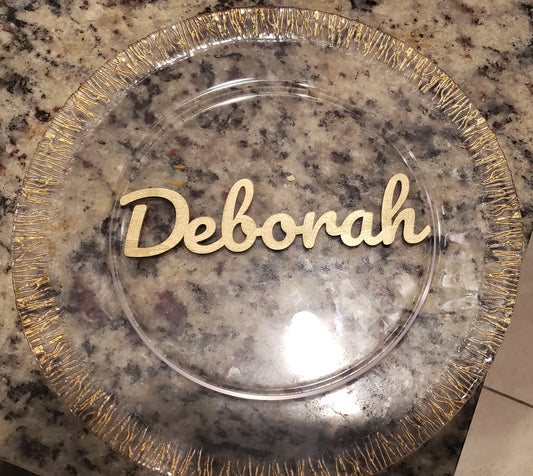 Personalized Charger Plate Names