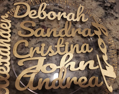 Personalized Charger Plate Names