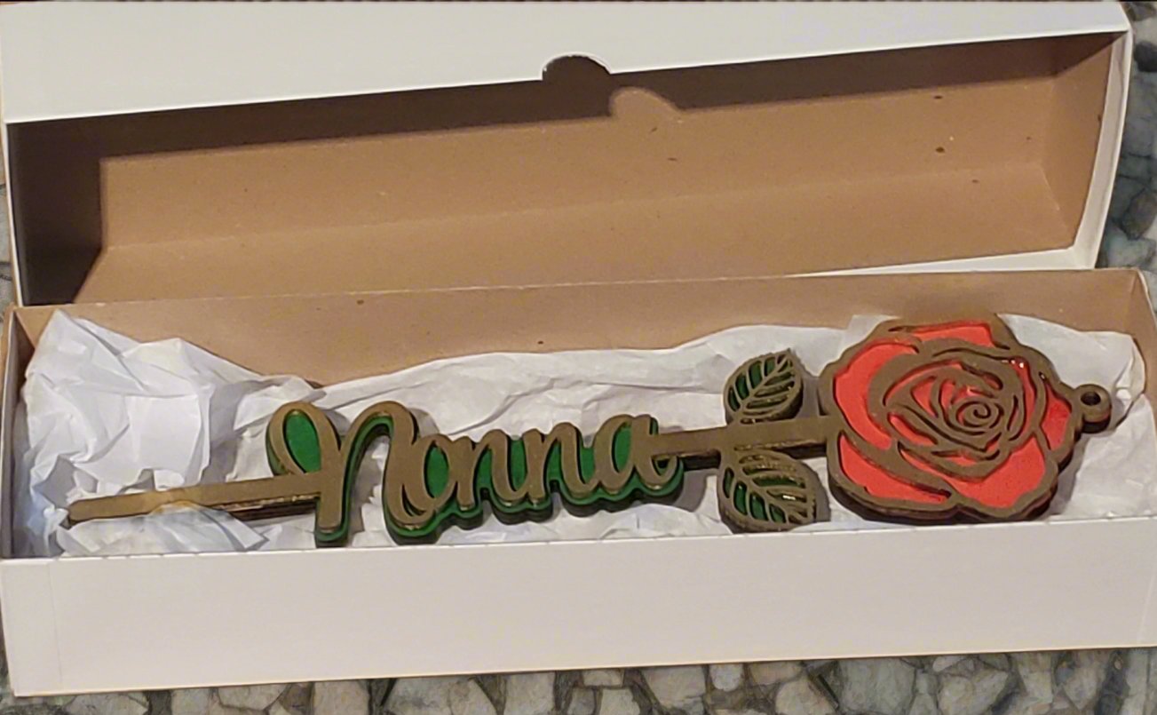 Personalized Scented Wooden Flower