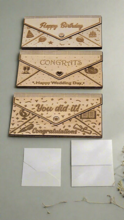 Personalized Wooden Envelopes