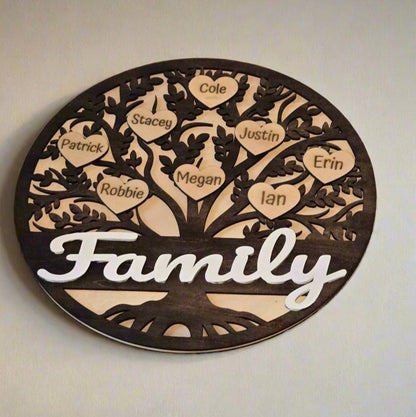 Personalized Family Tree Plaque